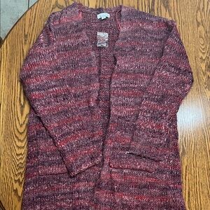 Allison Joy Burgundy Knit Cardigan